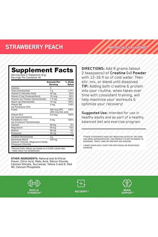 OPTIMUM NUTRITION CREATINE MONOHYDRATE PLUS POWDER
